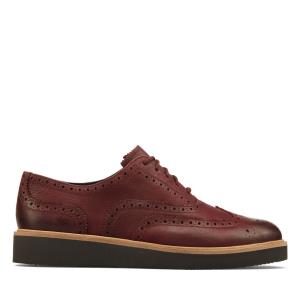 Clarks Baille Brogue Σκαρπίνια γυναικεια μπορντο | CLK095BDO